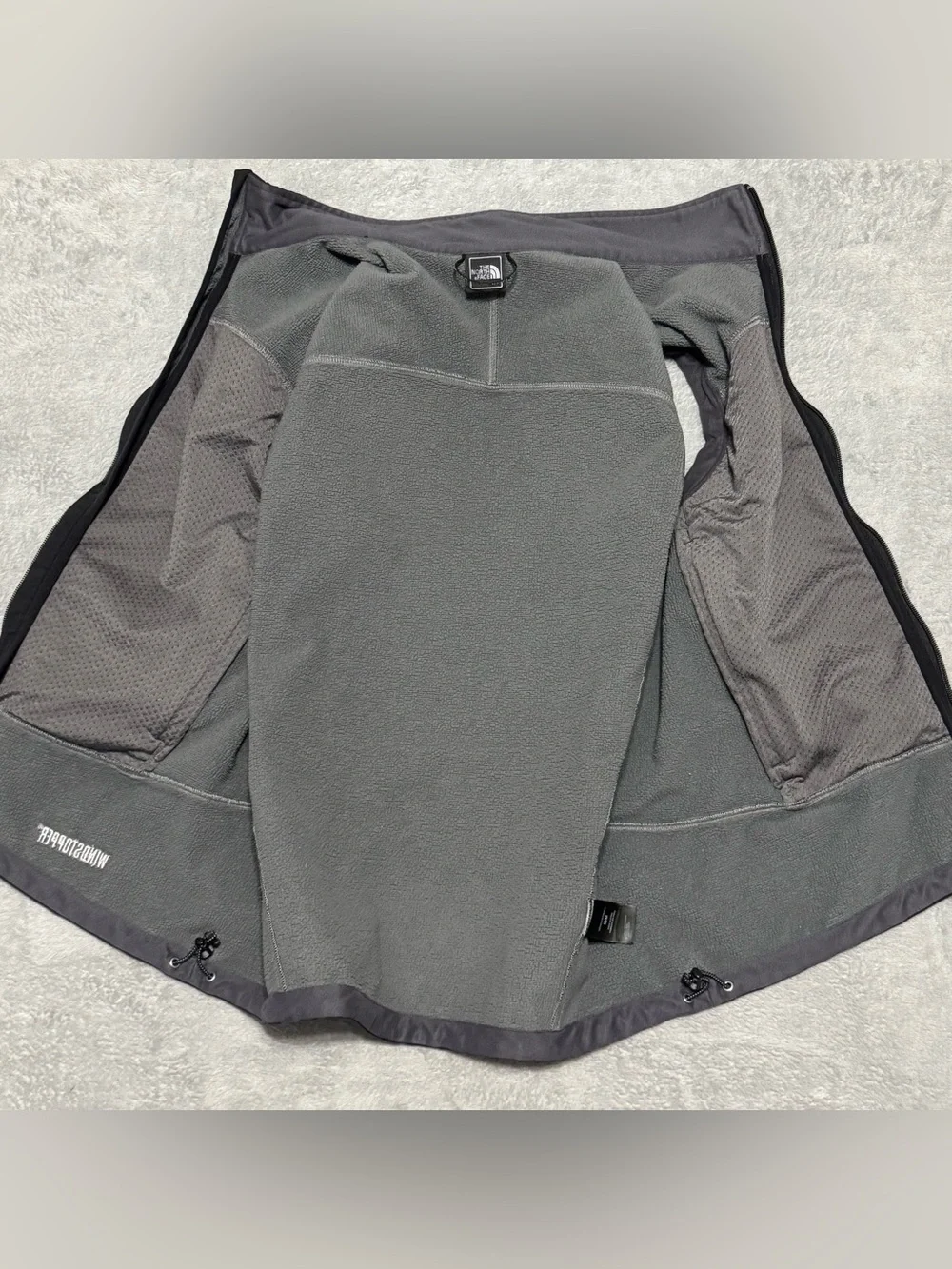 The North Face WindStopper Soft Shell Fleece Lined Vest Mens M Black Full Zip